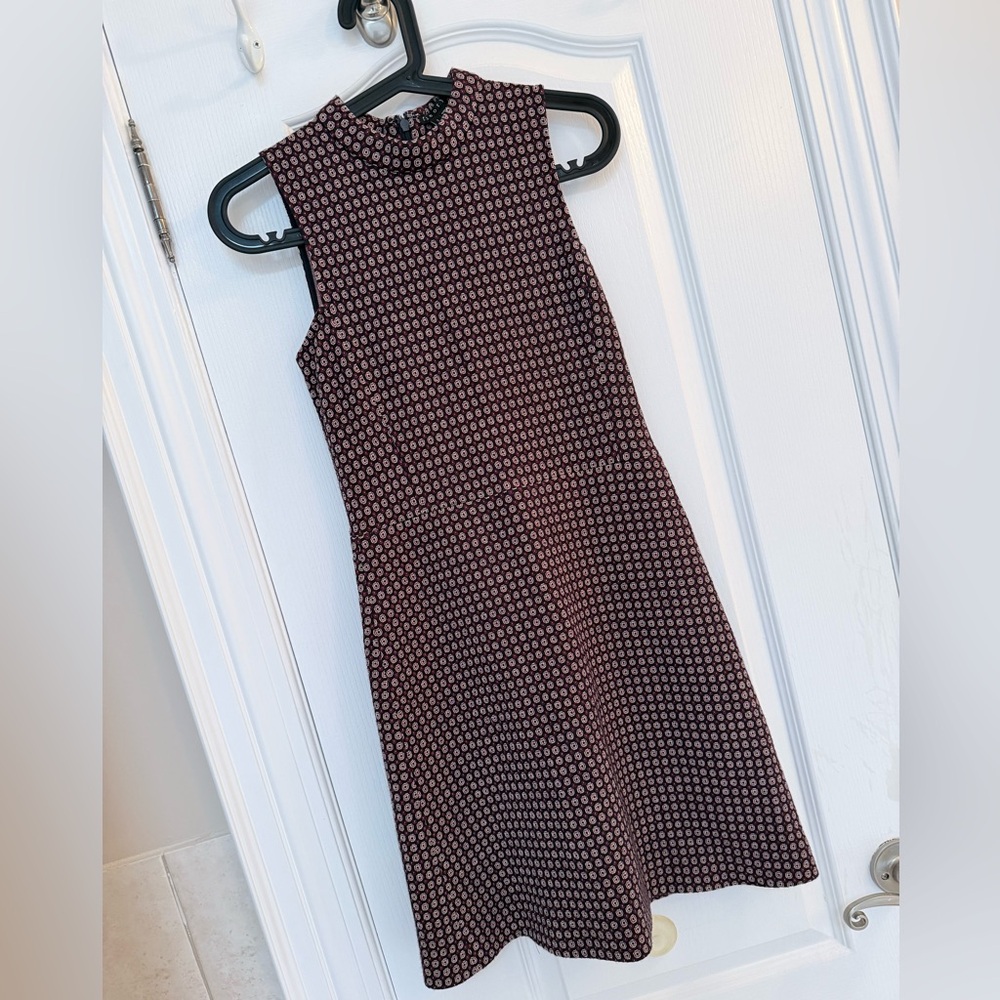 Theory Black and Pink Patterned Mini Dress